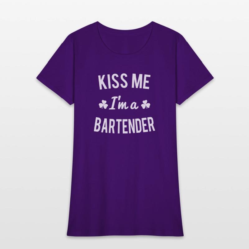 Kiss Me Im A Bartender red