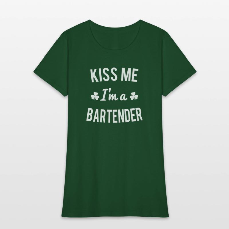 Kiss Me Im A Bartender red