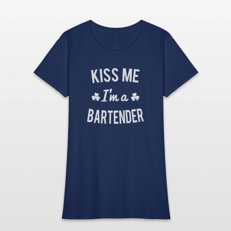 Kiss Me Im A Bartender red