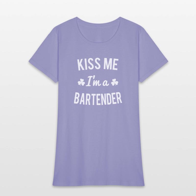 Kiss Me Im A Bartender red