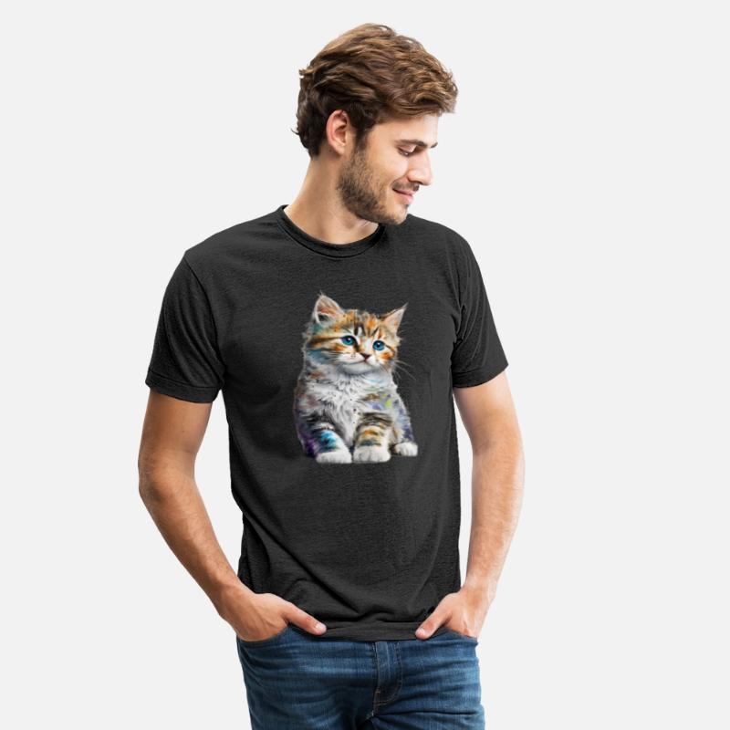 Kitty cat colorful cat watercolor