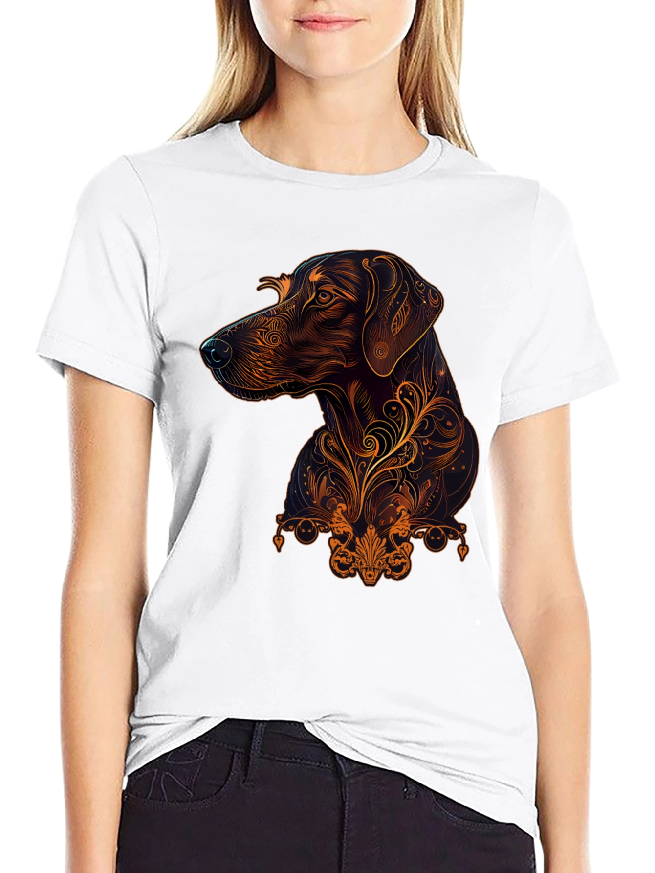Swirl Art Dog T-Shirt – Stylish Dog Lover Graphic Tee