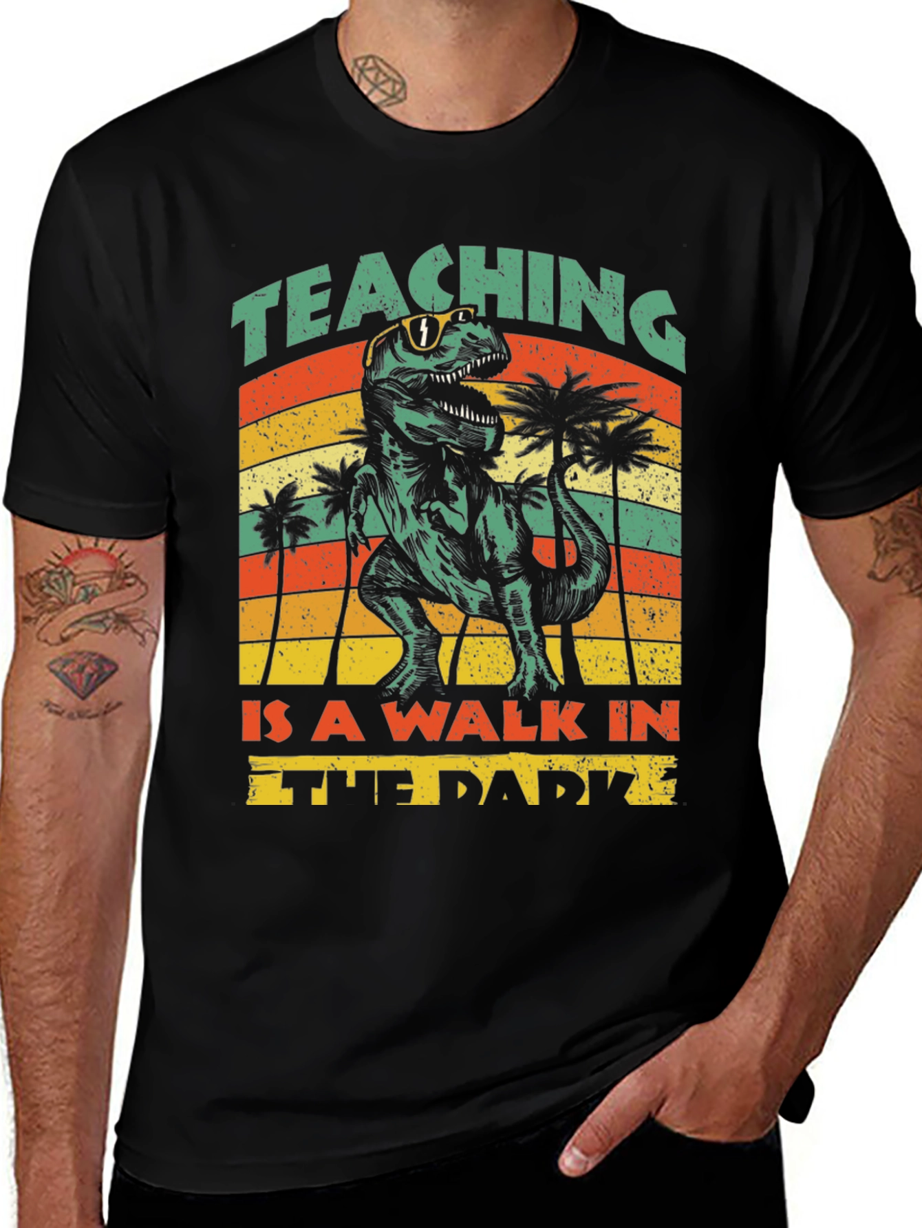 Teaching Is A Walk In The Park Dinosaur T-Shirt