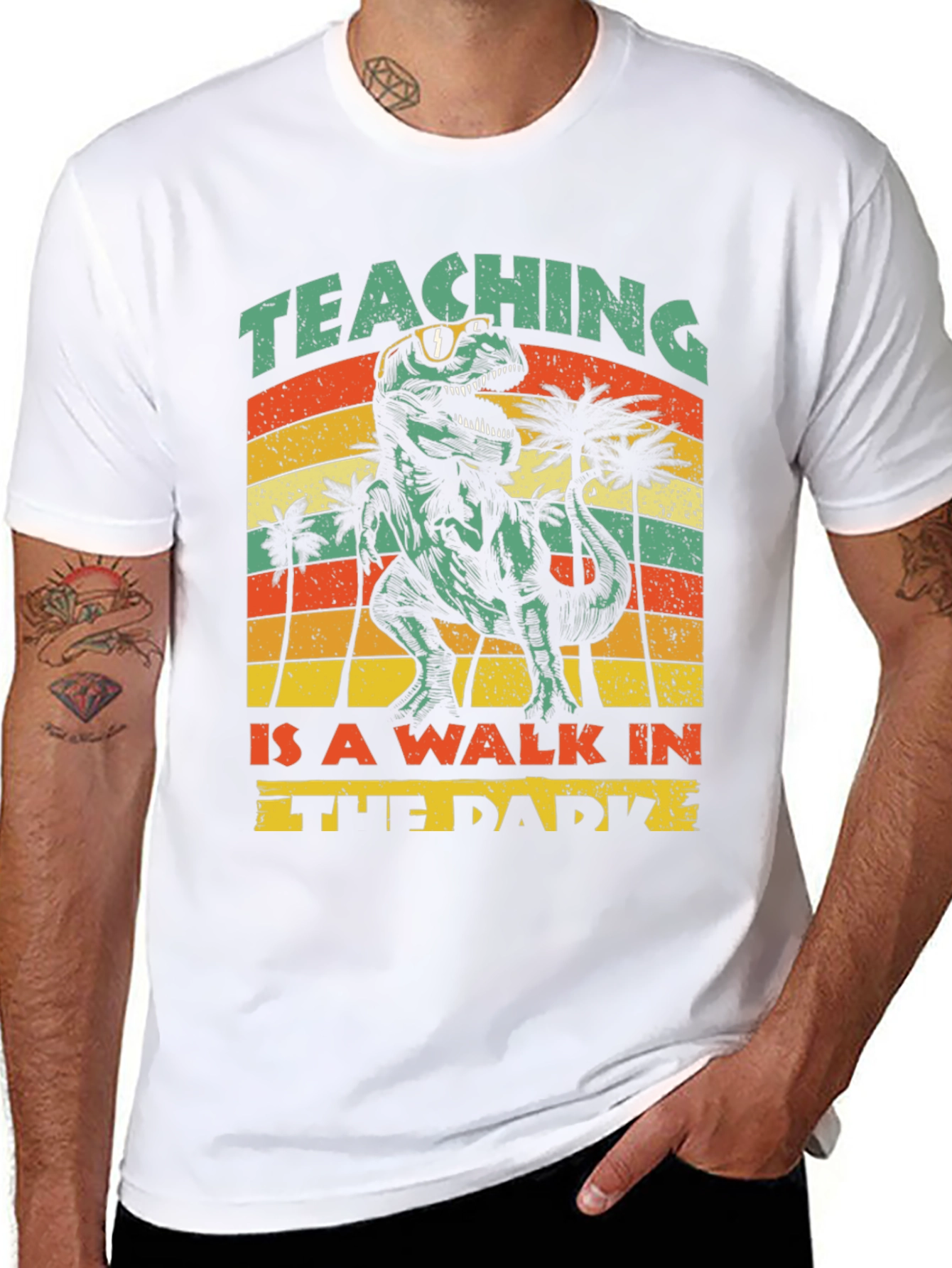 Teaching Is A Walk In The Park Dinosaur T-Shirt