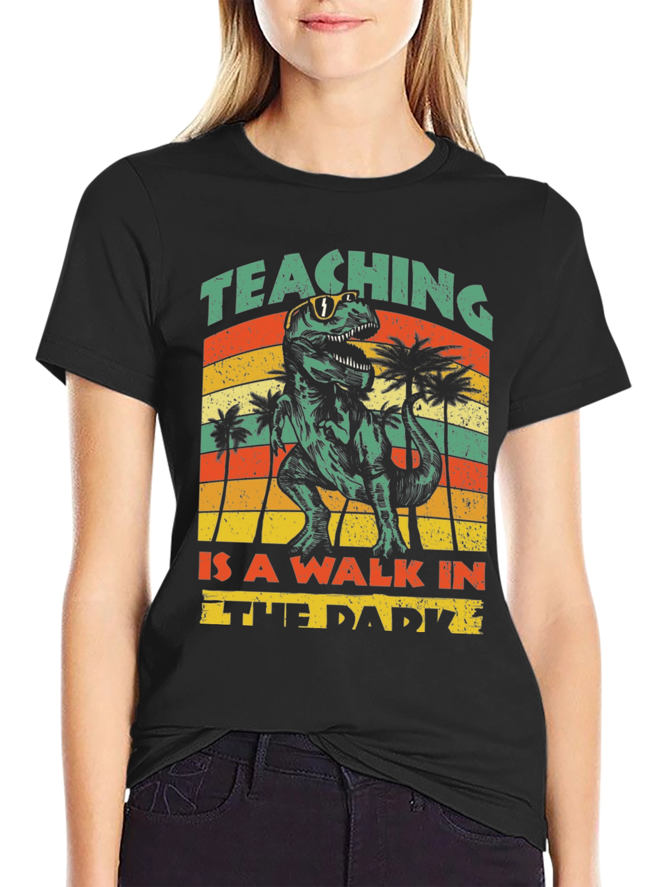Teaching Is A Walk In The Park Dinosaur T-Shirt