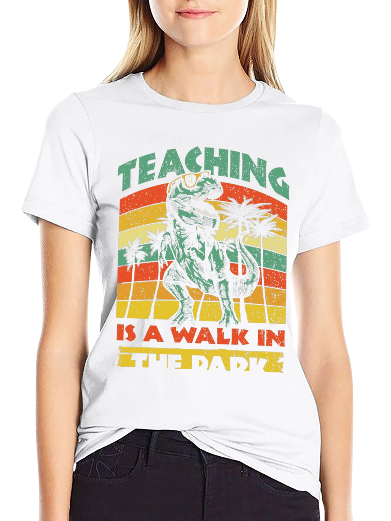 Teaching Is A Walk In The Park Dinosaur T-Shirt