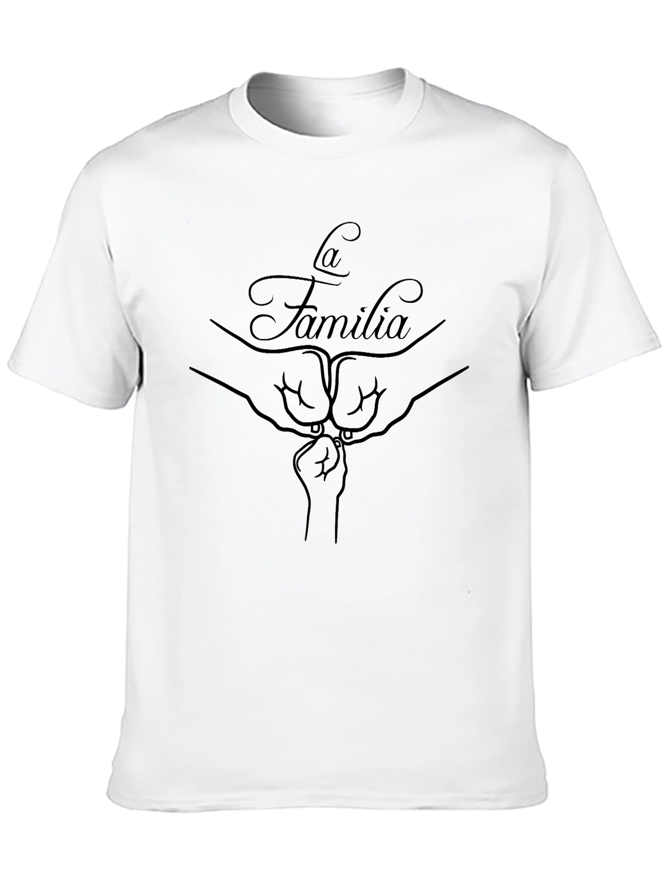 La Familia Black T-Shirt - Family Fist Bump Design
