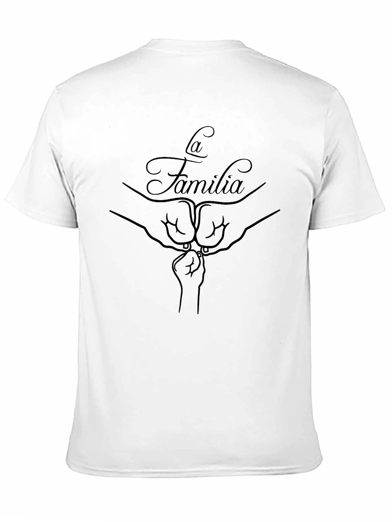 La Familia Black T-Shirt - Family Fist Bump Design