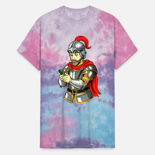 knight with smartphone