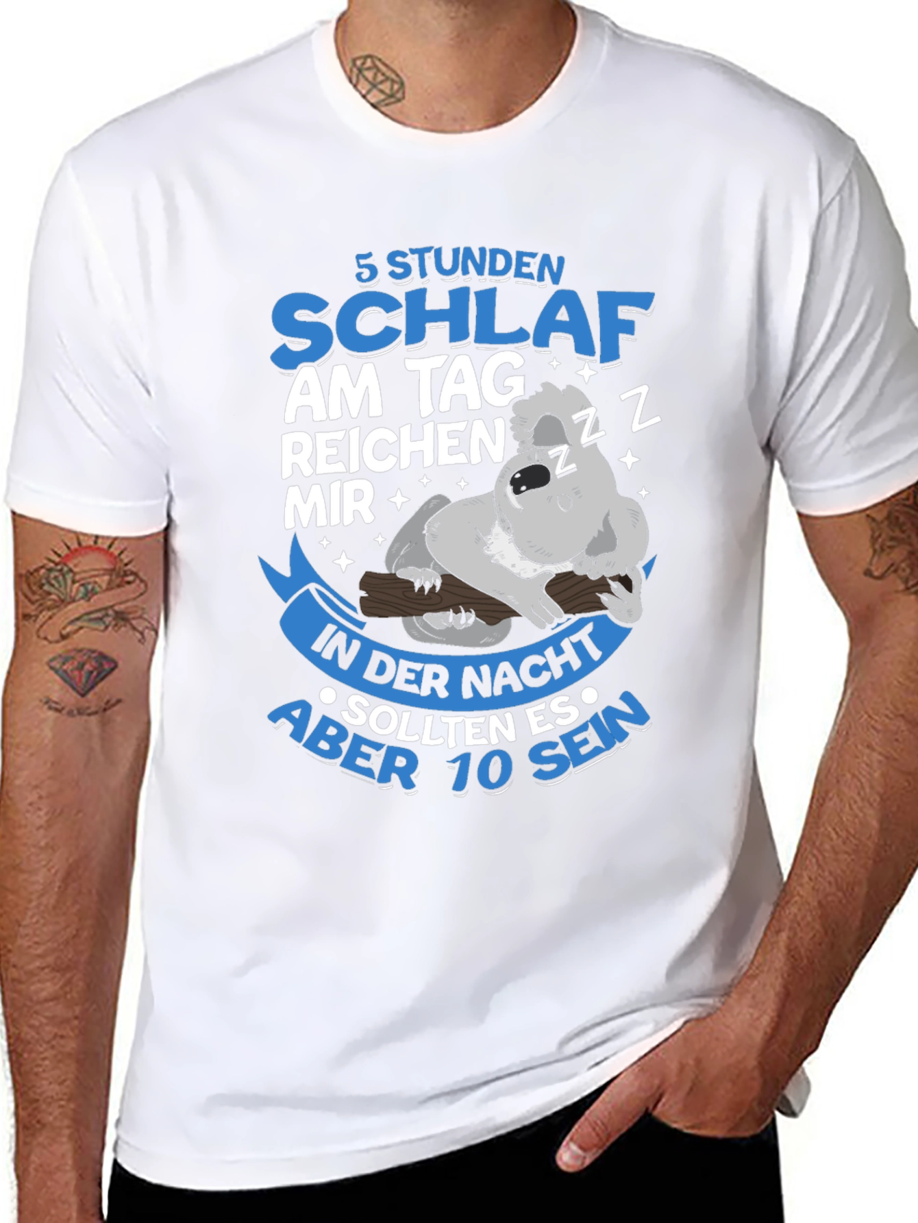 5 Stunden Schlaf Koala T-Shirt