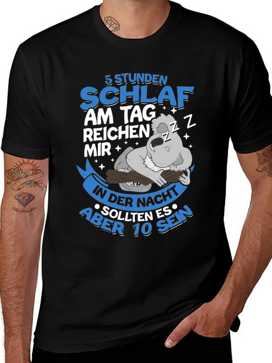 5 Stunden Schlaf Koala T-Shirt