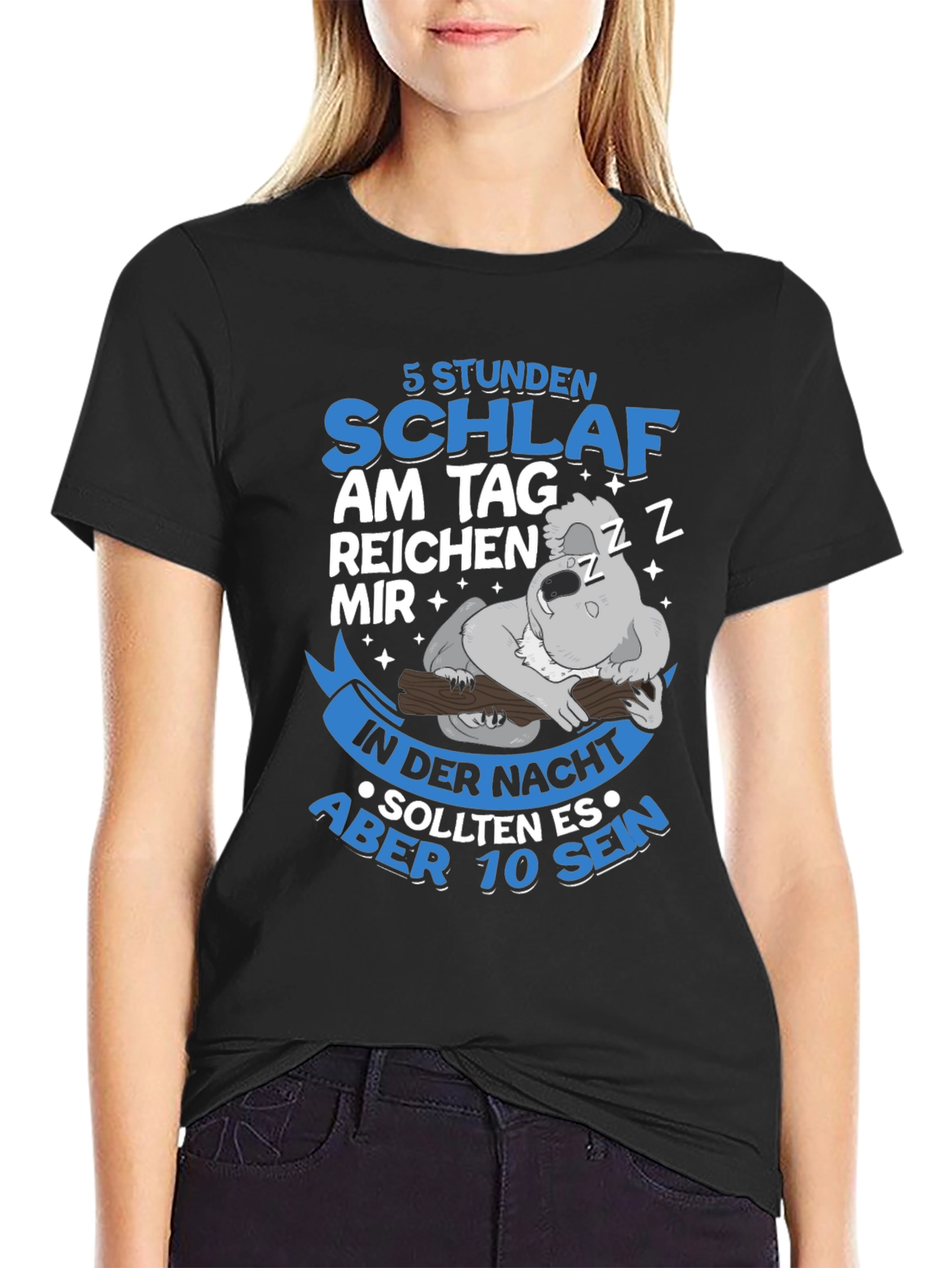 5 Stunden Schlaf Koala T-Shirt
