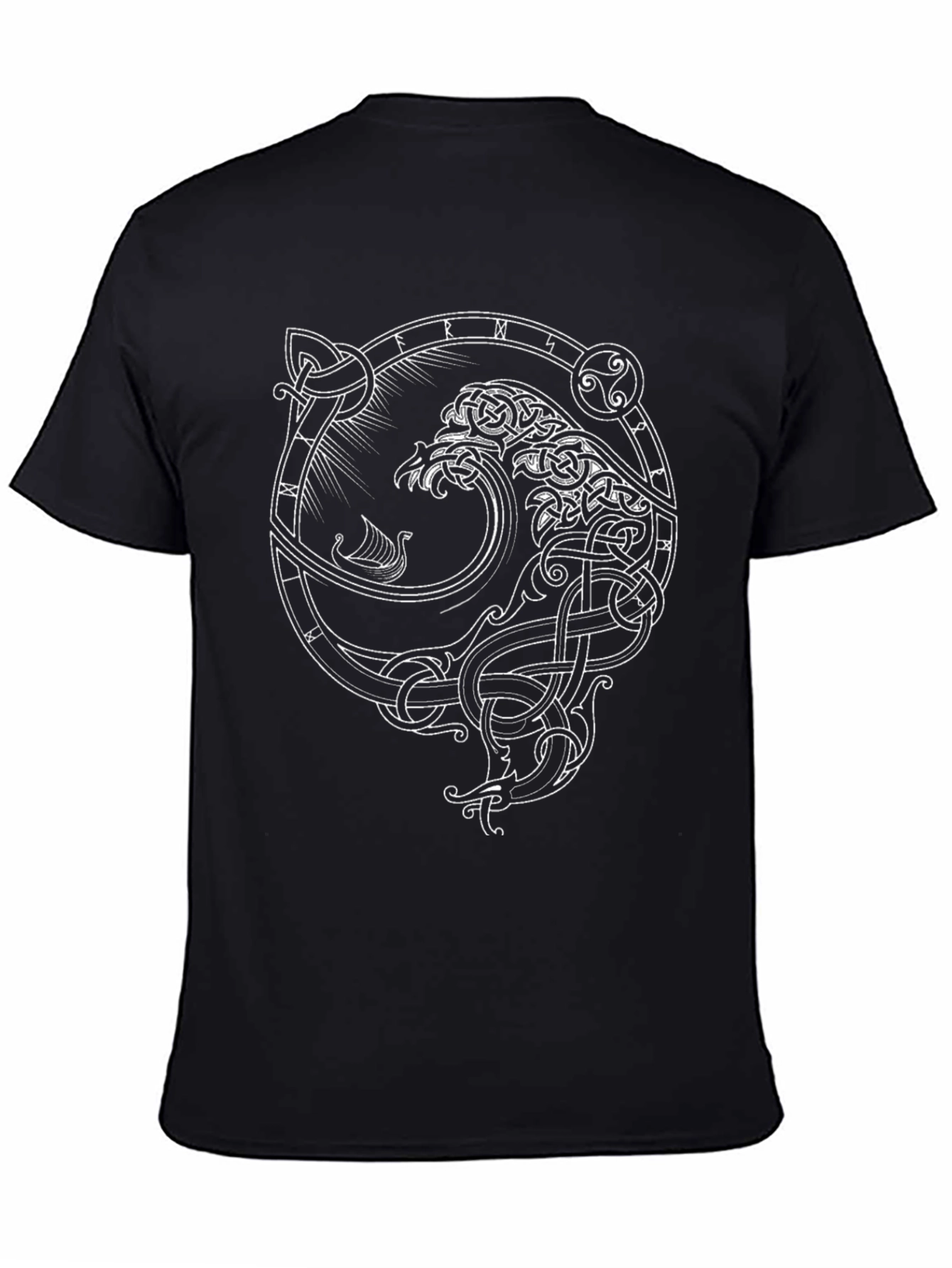 Celtic Knot Raven T-Shirt - Norse Viking Design