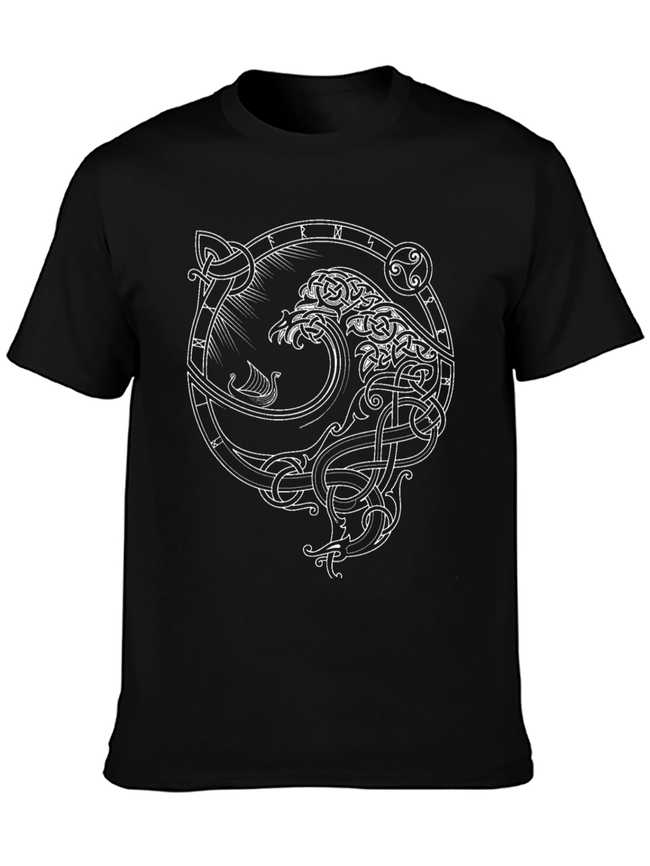 Celtic Knot Raven T-Shirt - Norse Viking Design