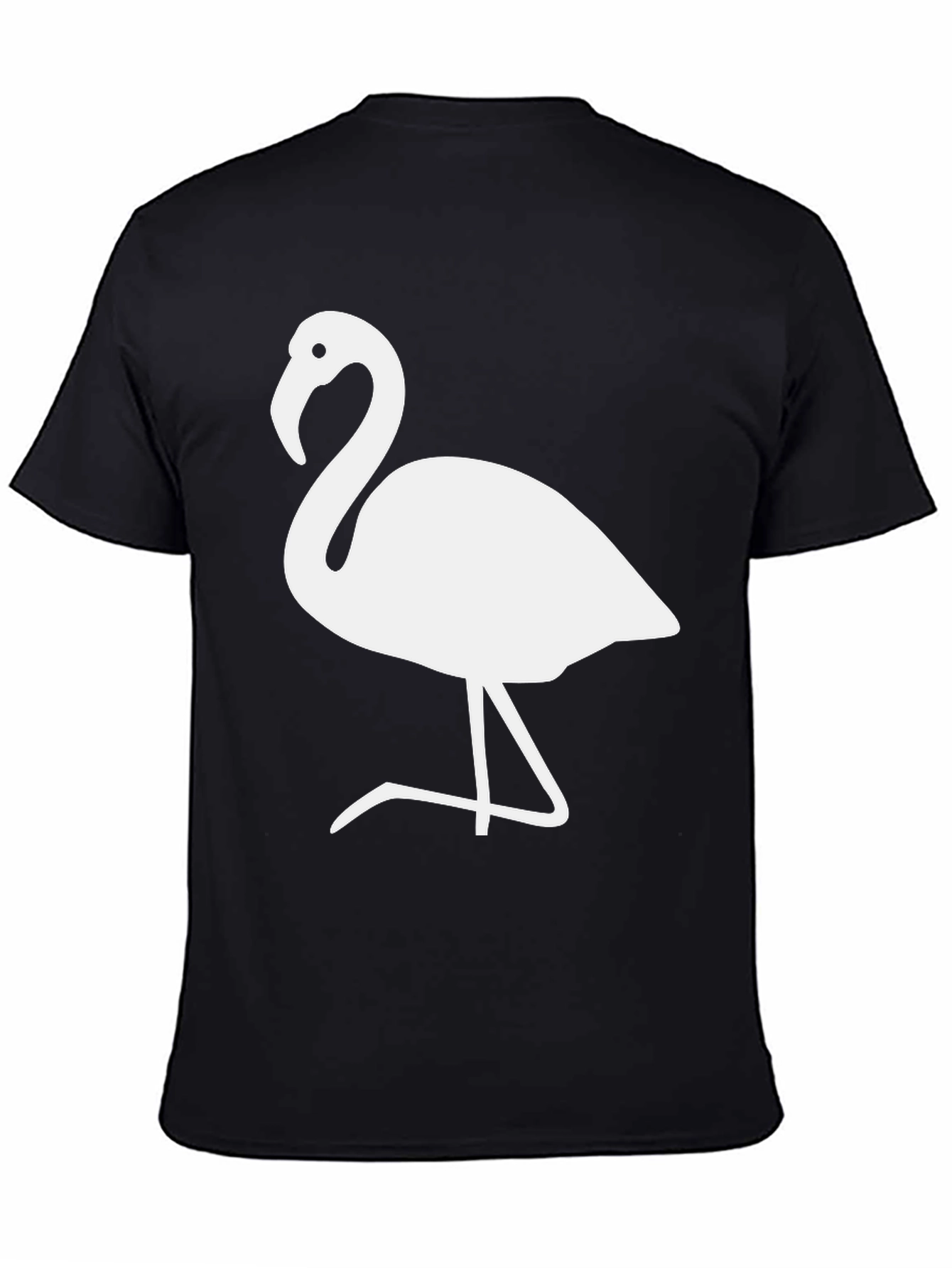 Flamingo Graphic Tee - Stylish Black Cotton Blend T-Shirt