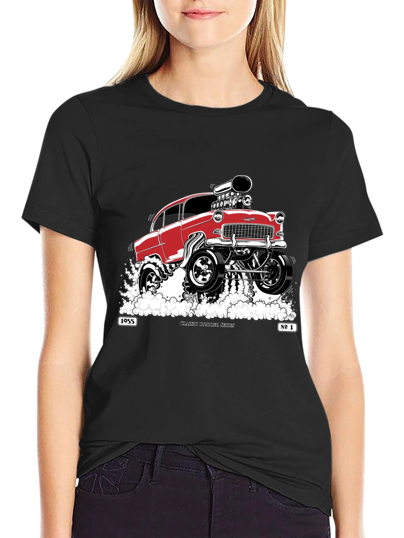 Classic 1955 Hot Rod T-Shirt - Black