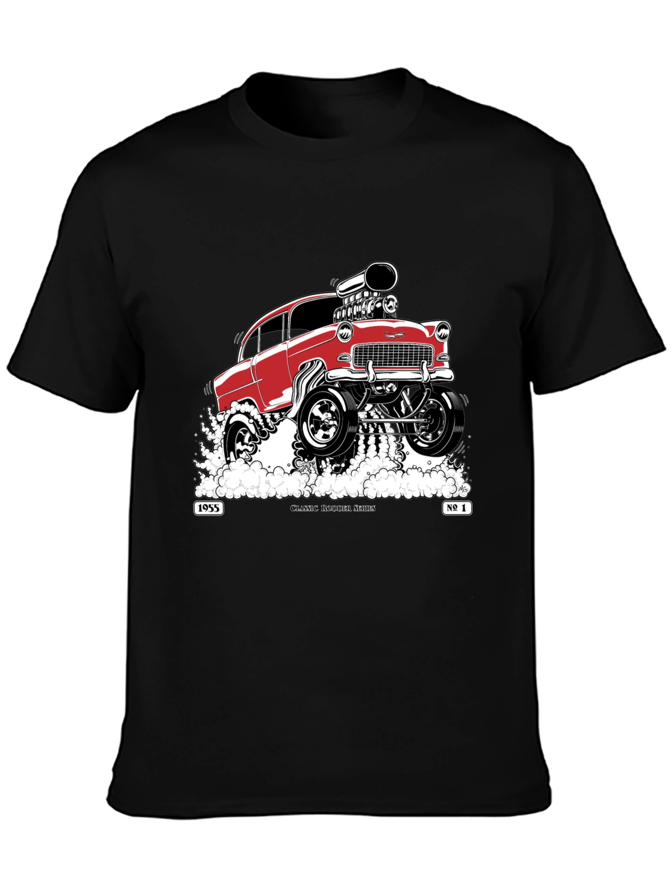 Classic 1955 Hot Rod T-Shirt - Black
