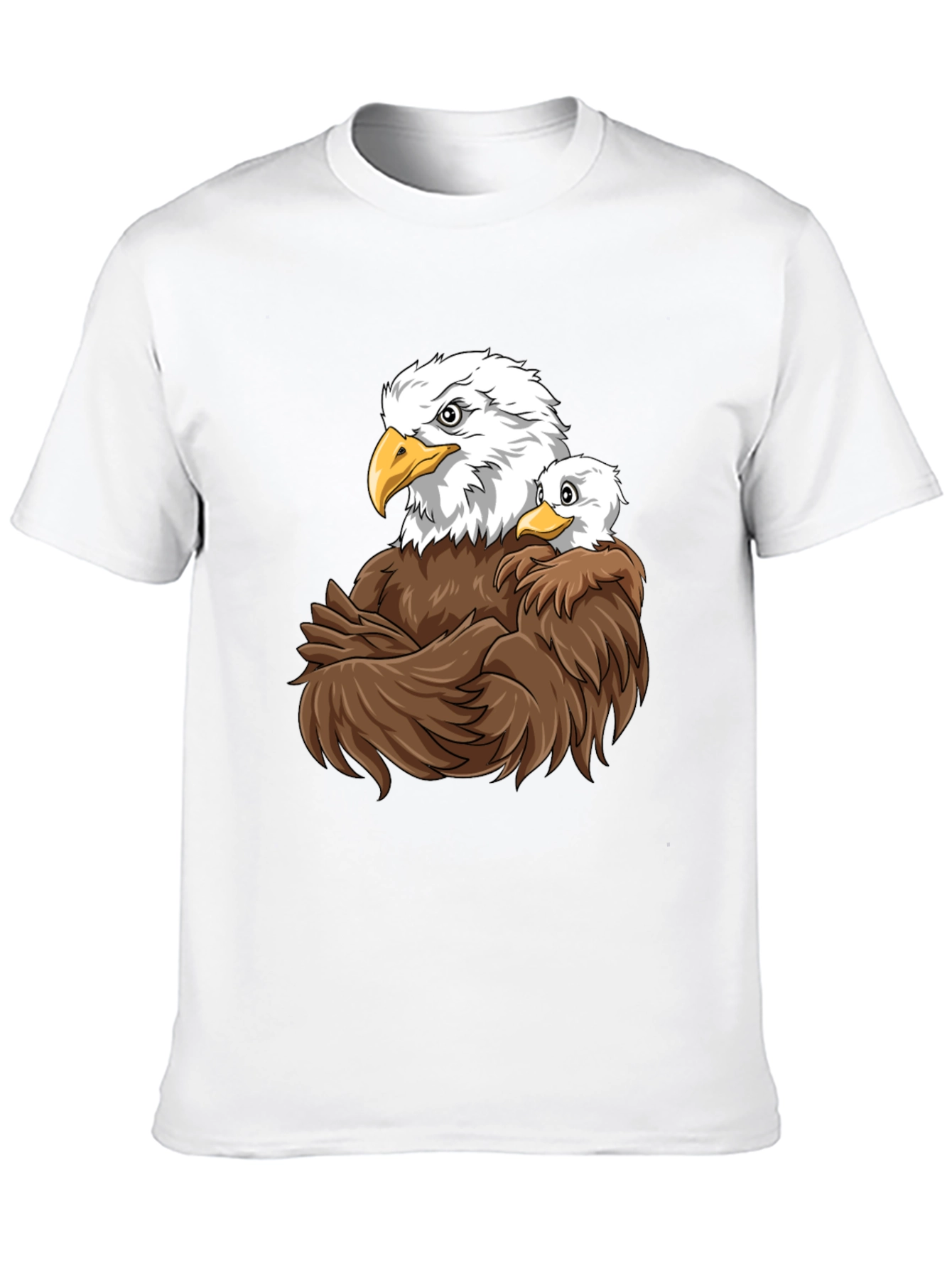 Eagle & Cub Graphic Tee - Soft Black Cotton