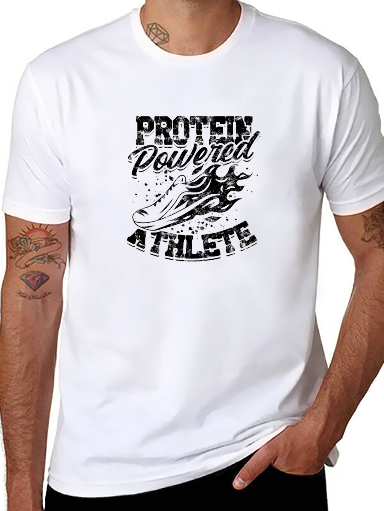 Protein Powered Athlete Black T-Shirt