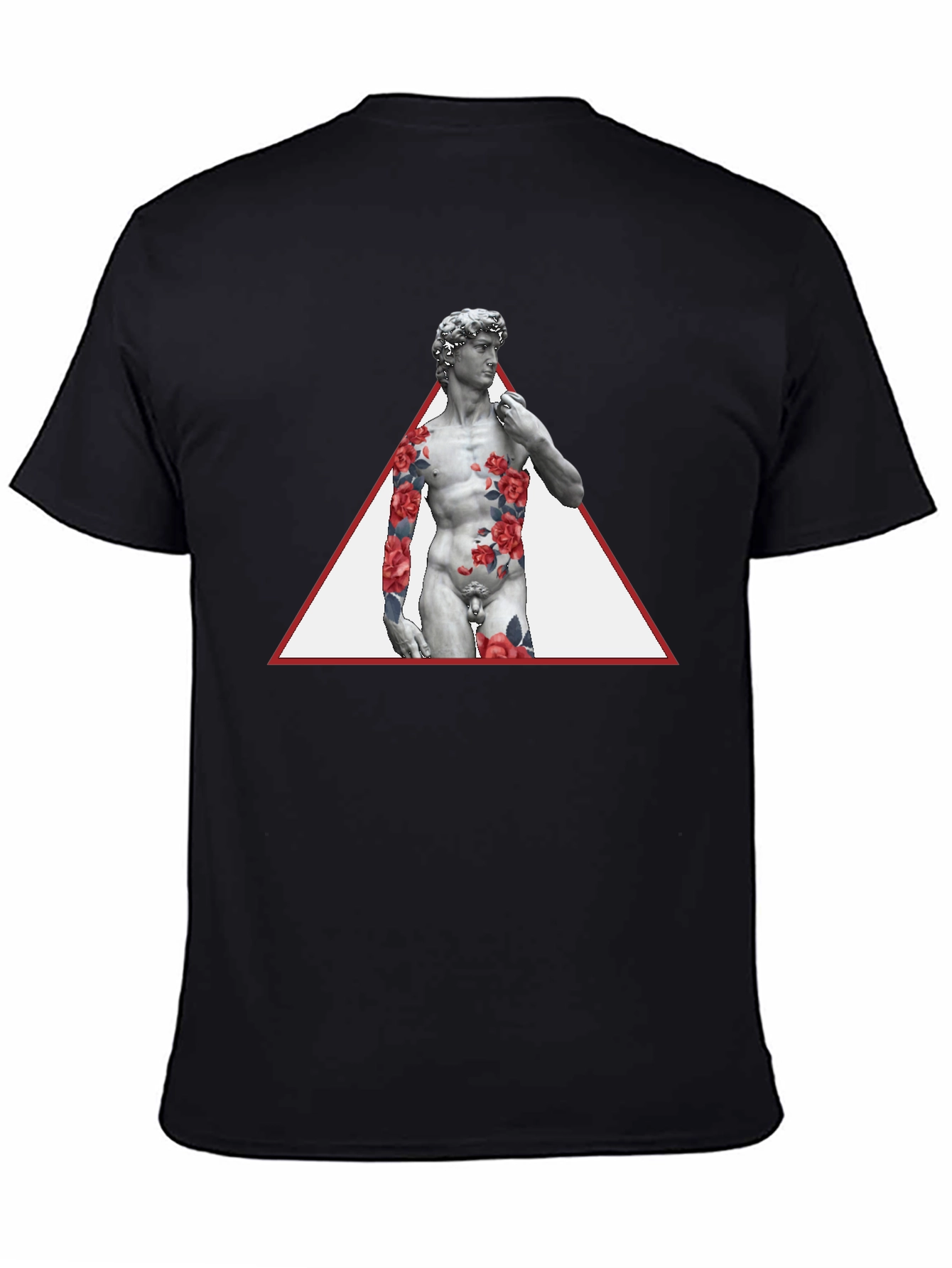 David Statue Floral Triangle Mens Tee