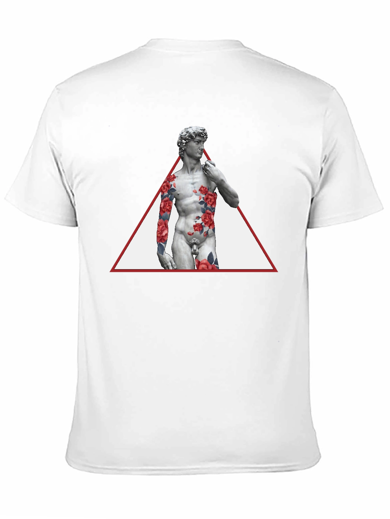 David Statue Floral Triangle Mens Tee