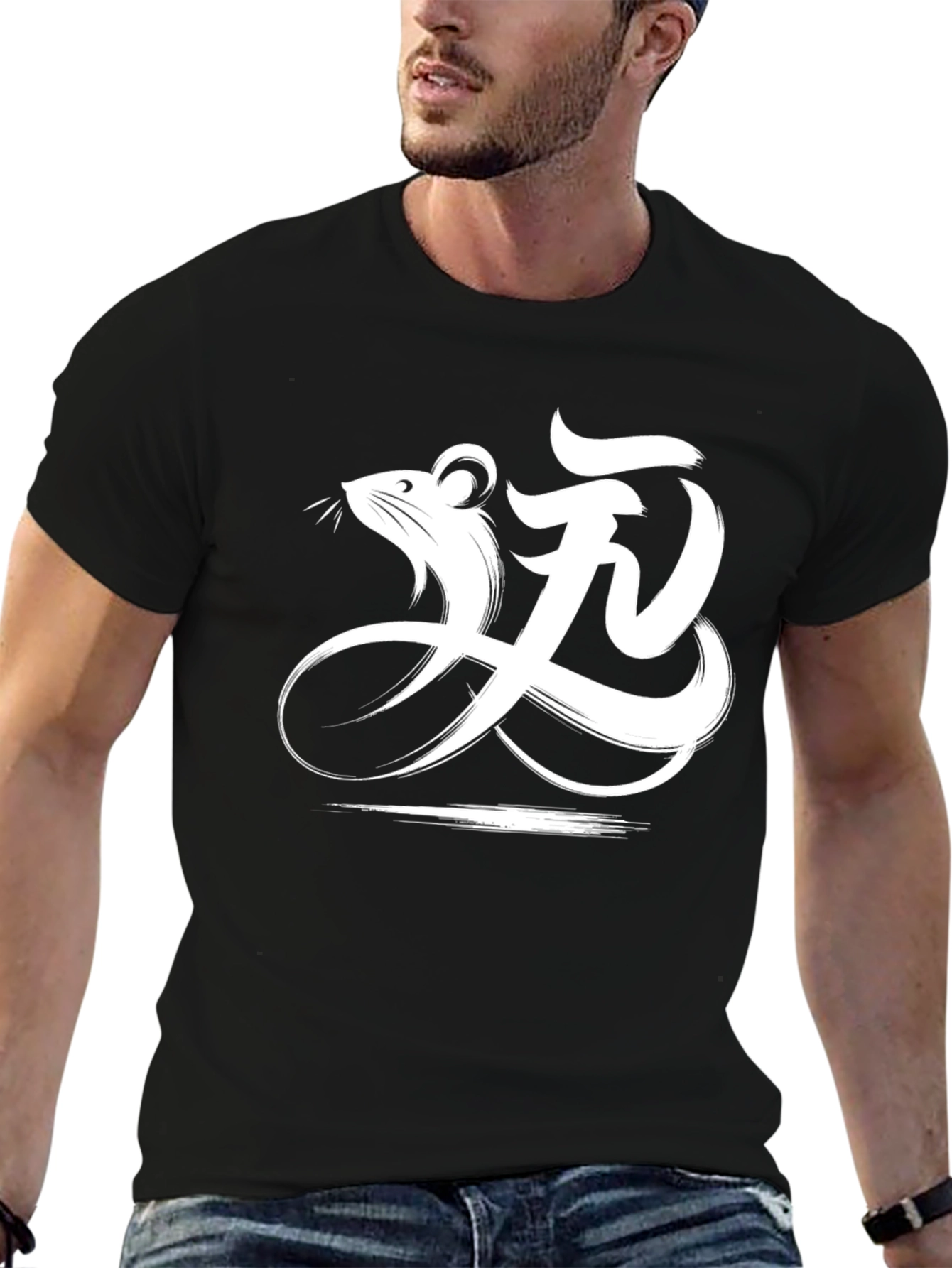 Year of the Rat Graphic Tee - Black