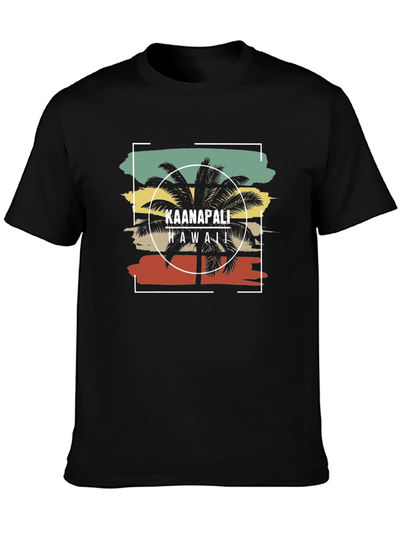 Kaanapali Hawaii Palm Tree Graphic T-Shirt