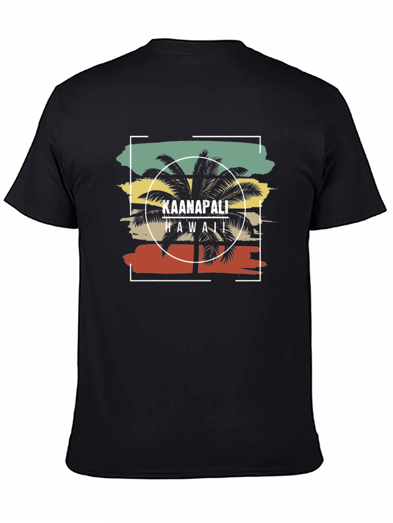 Kaanapali Hawaii Palm Tree Graphic T-Shirt