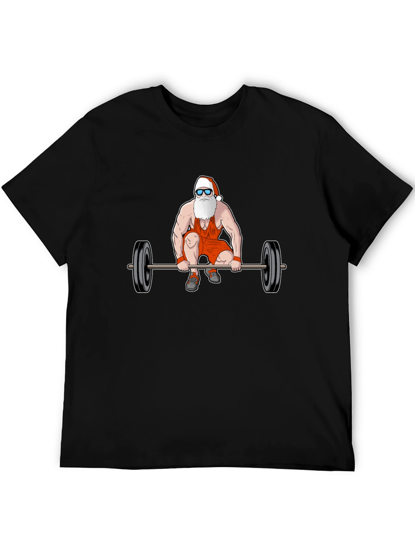 Santa Claus Weightlifting T-Shirt - Christmas Gym