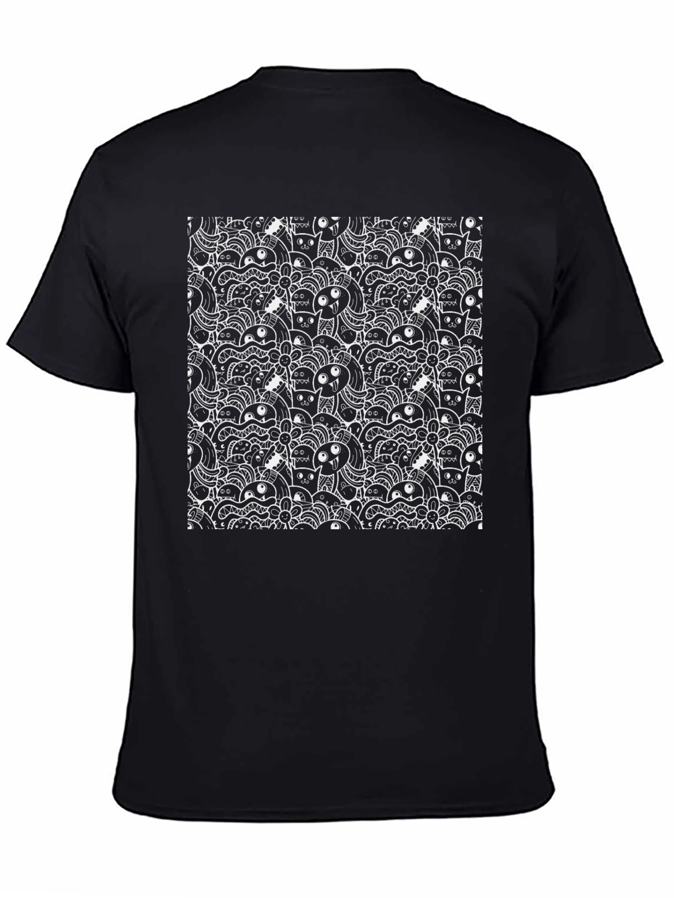Monster Doodle Black T-Shirt