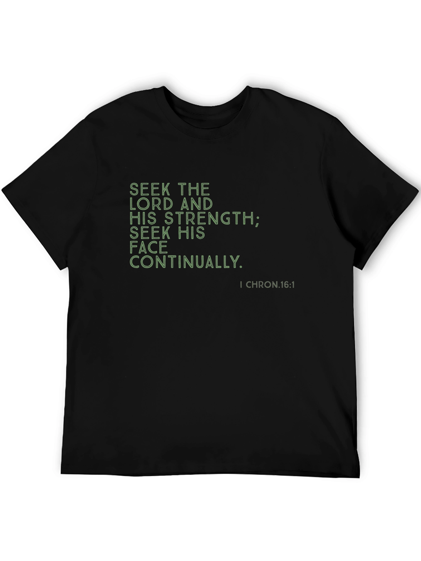 Seek the Lord Christian T-Shirt - Black