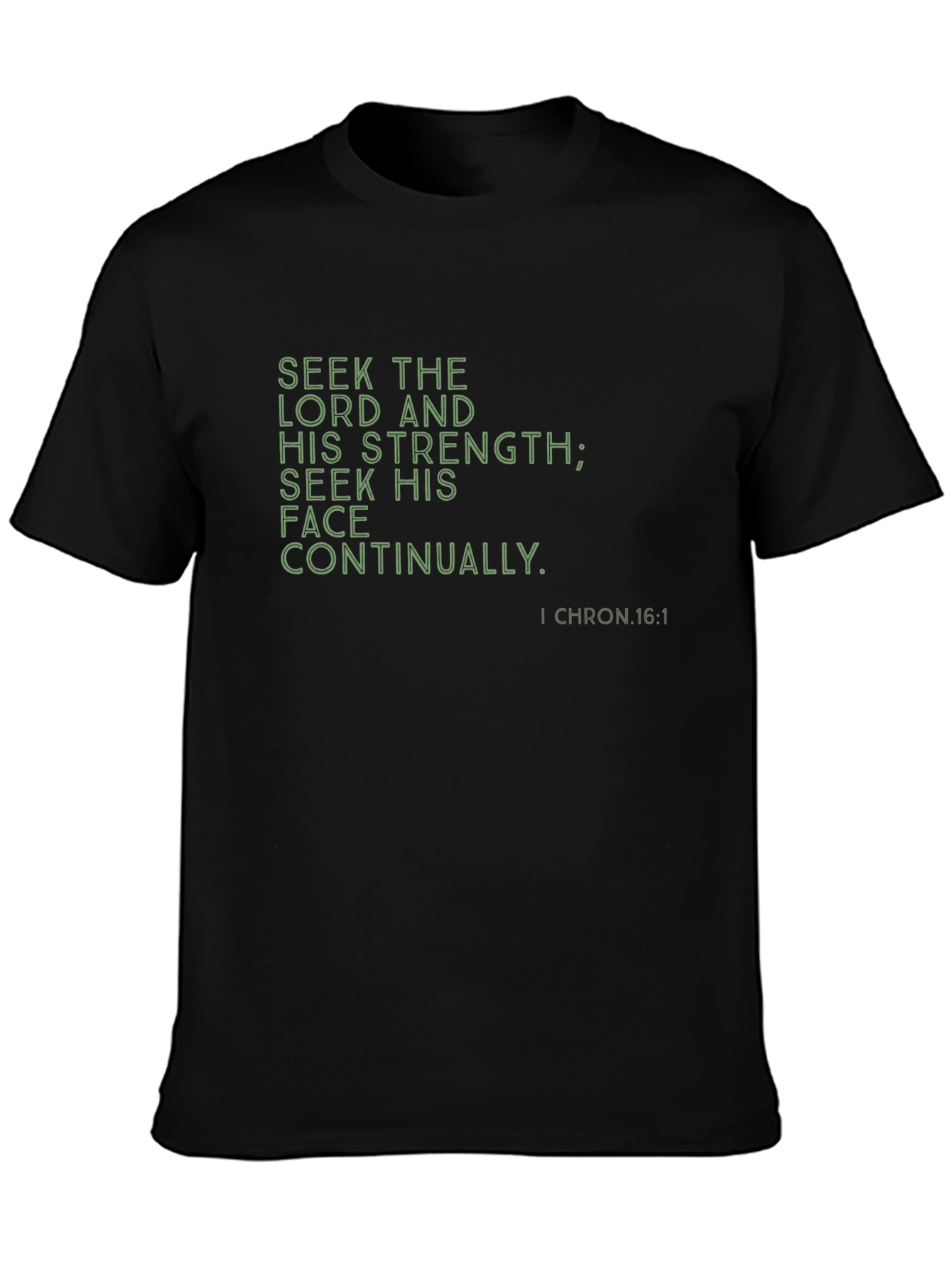 Seek the Lord Christian T-Shirt - Black