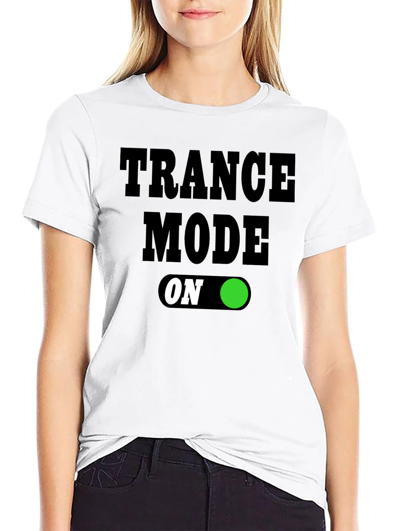 Trance Mode On T-Shirt - Black Graphic Tee