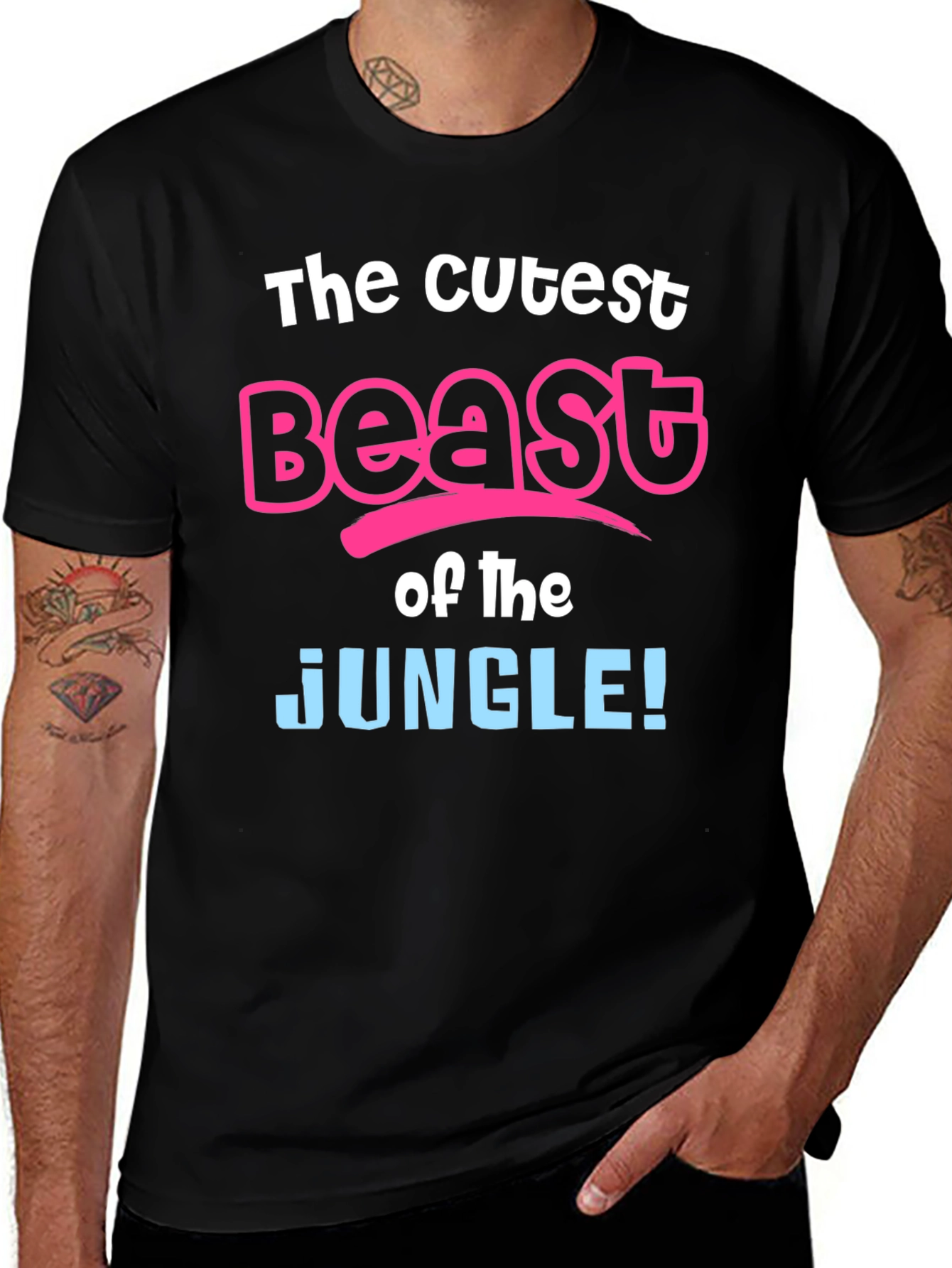 Cutest Beast of the Jungle Black T-Shirt
