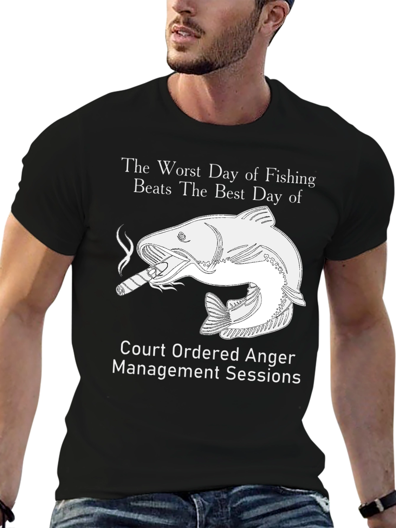 Fishing Humor Graphic Tee - Anger Management