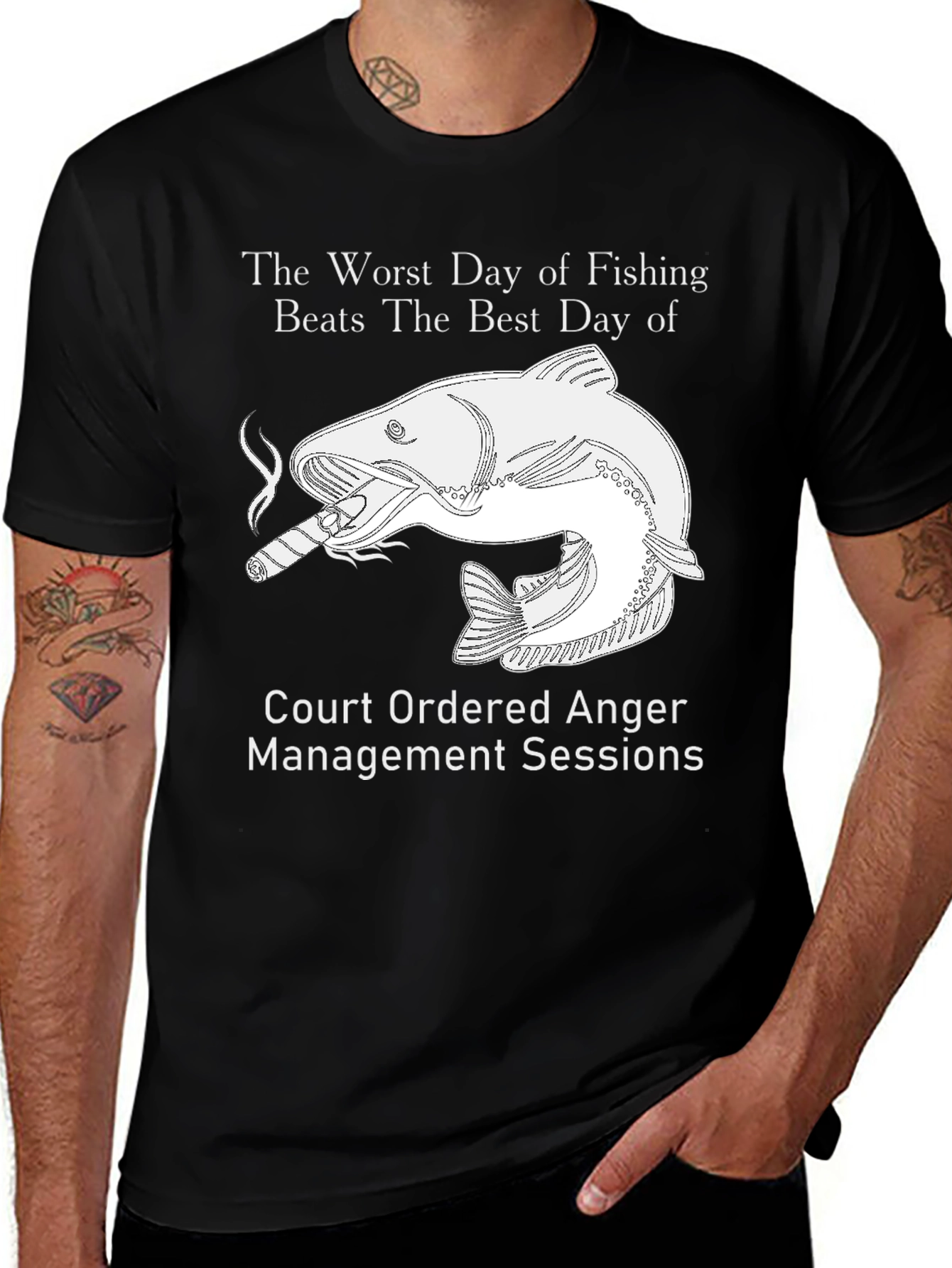 Fishing Humor Graphic Tee - Anger Management