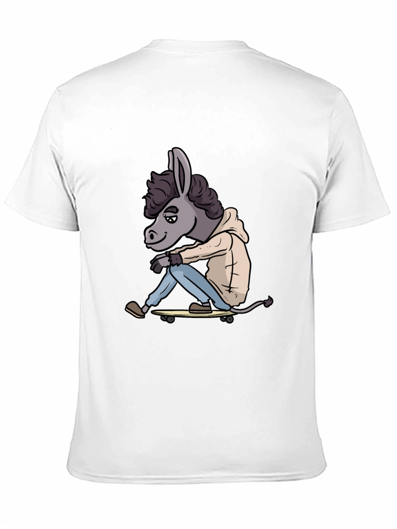 Donkey Skateboarder Black T-Shirt
