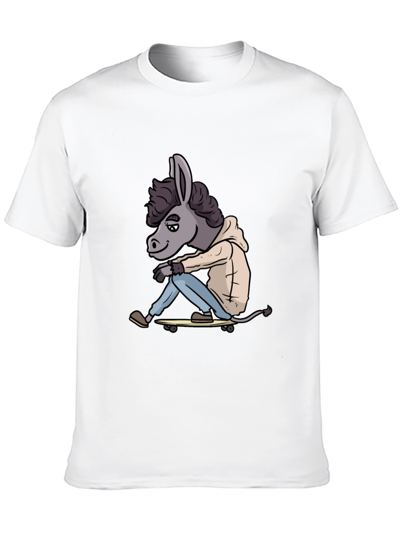 Donkey Skateboarder Black T-Shirt