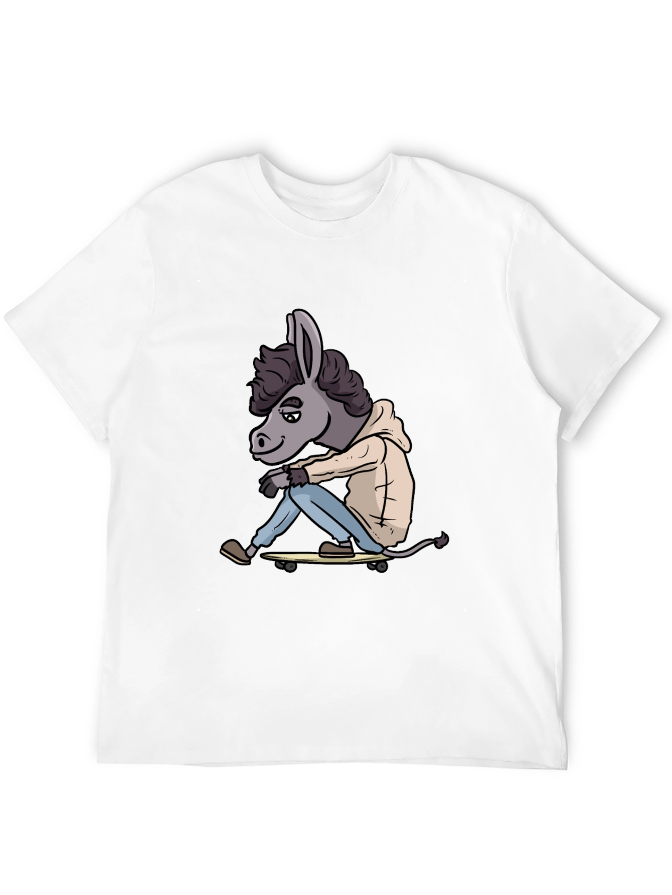 Donkey Skateboarder Black T-Shirt
