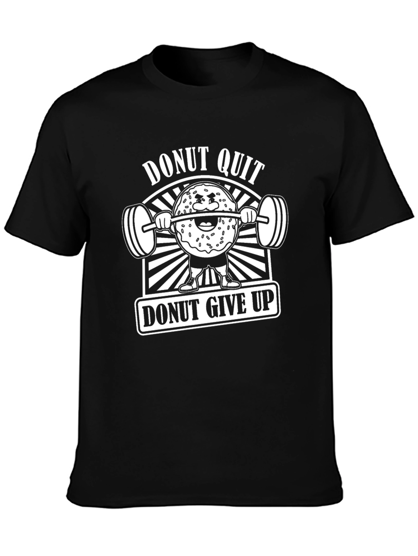 Donut Quit Black Graphic T-Shirt