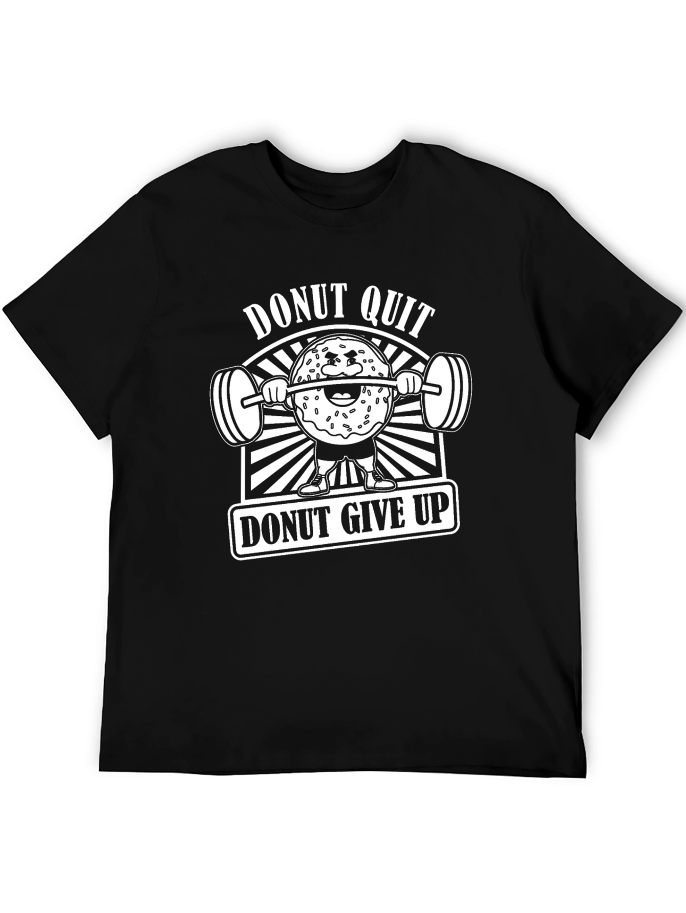 Donut Quit Black Graphic T-Shirt