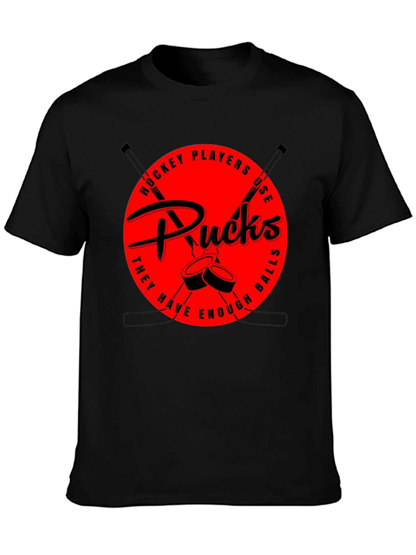 Hockey Players Use Pucks Graphic Tee