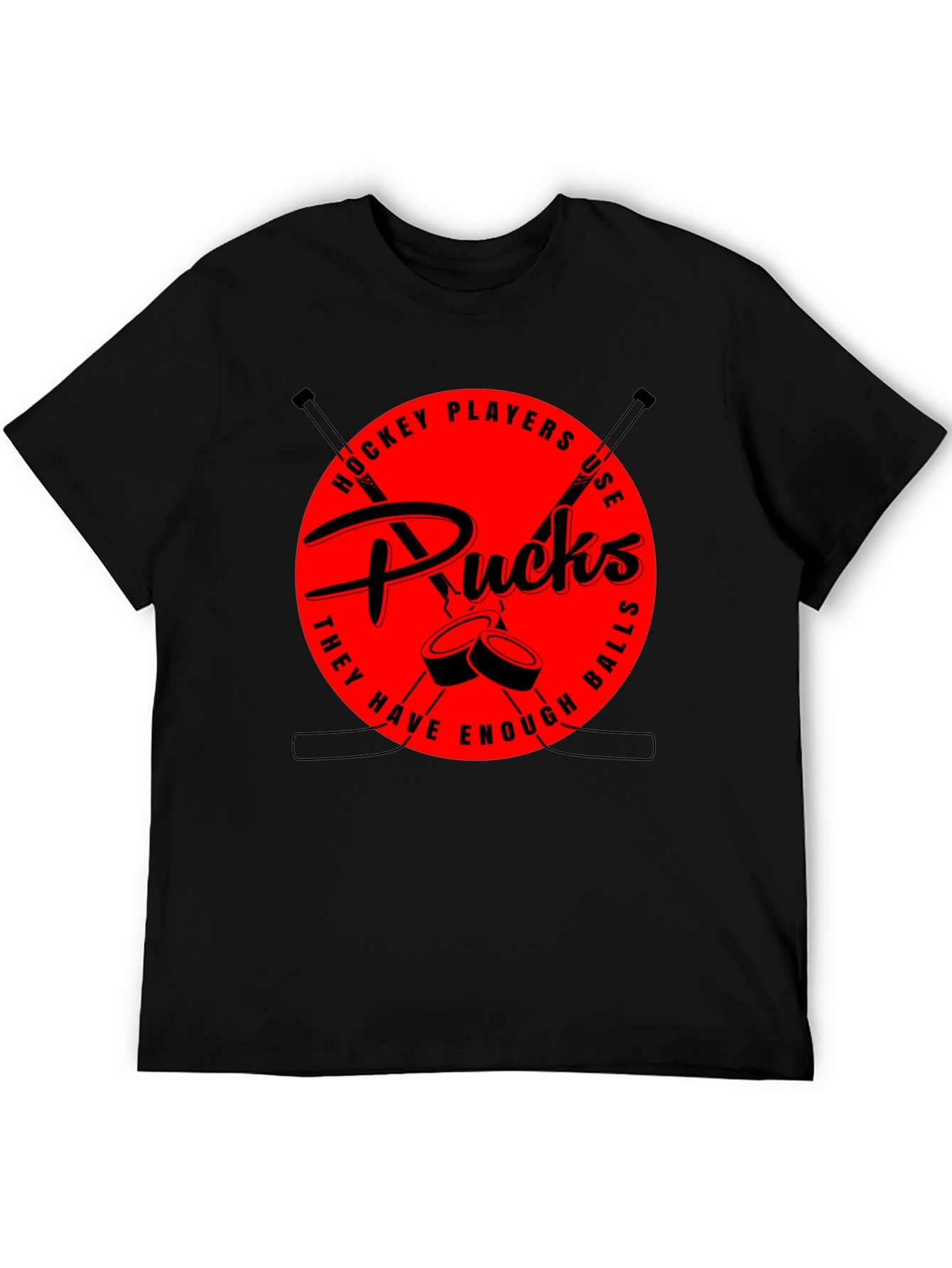 Hockey Players Use Pucks Graphic Tee