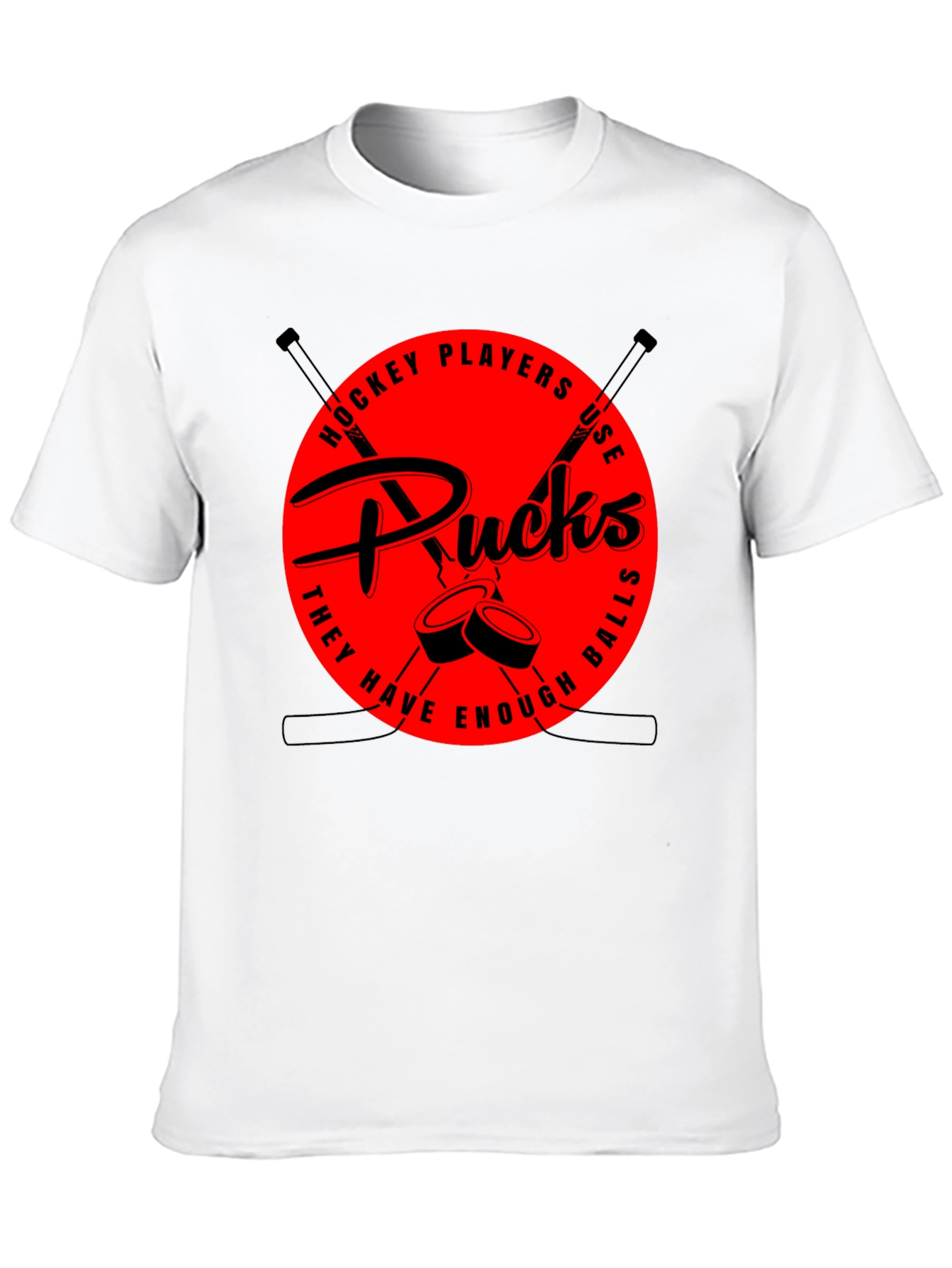 Hockey Players Use Pucks Graphic Tee