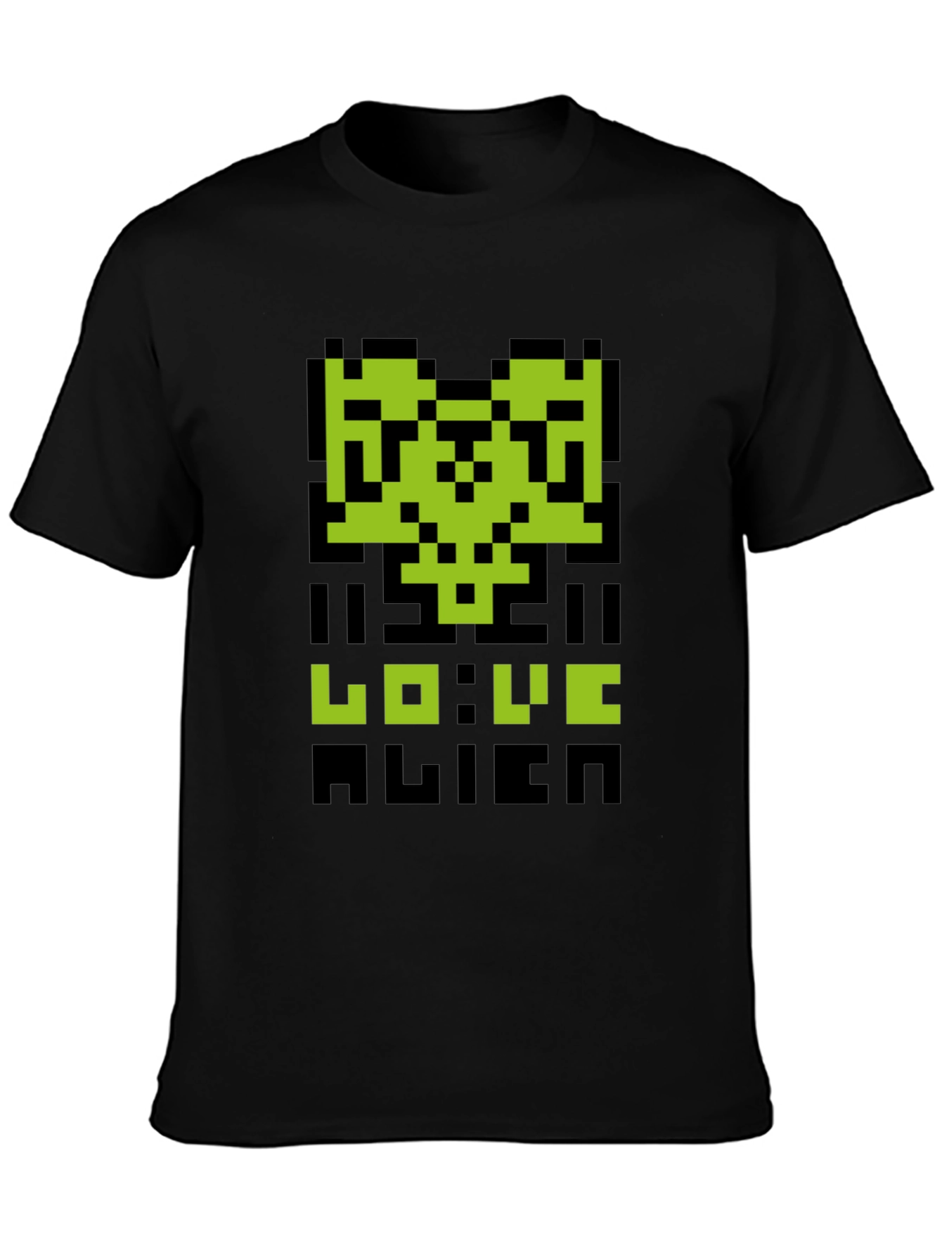 Pixelated Alien Love T-Shirt