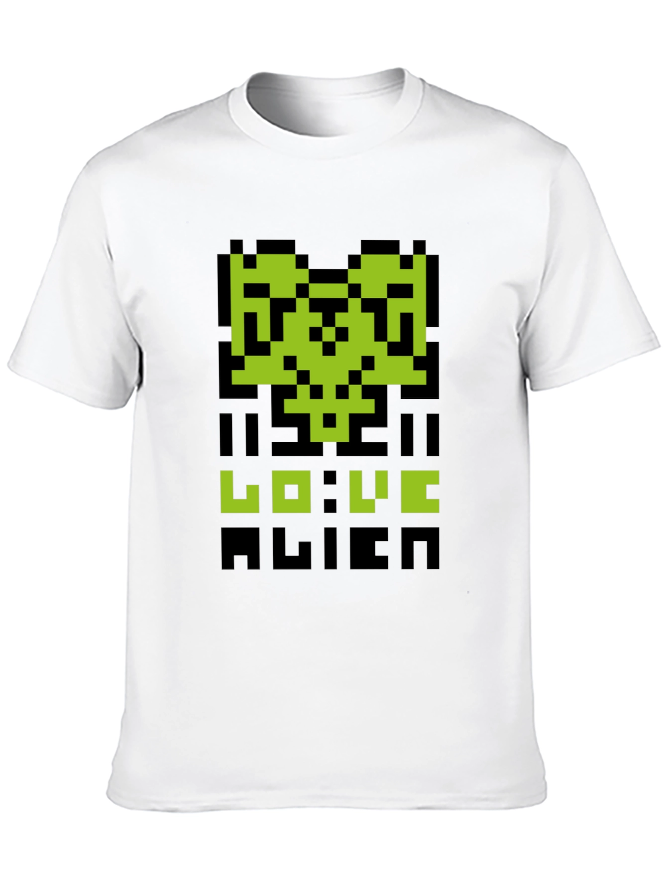 Pixelated Alien Love T-Shirt