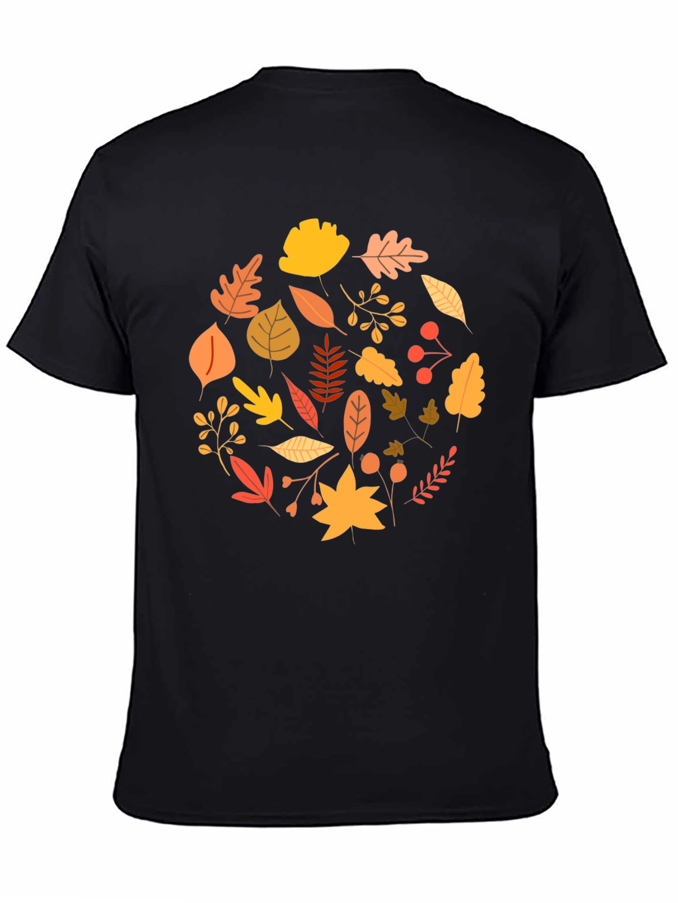 Autumn Leaves Graphic Tee - Black
