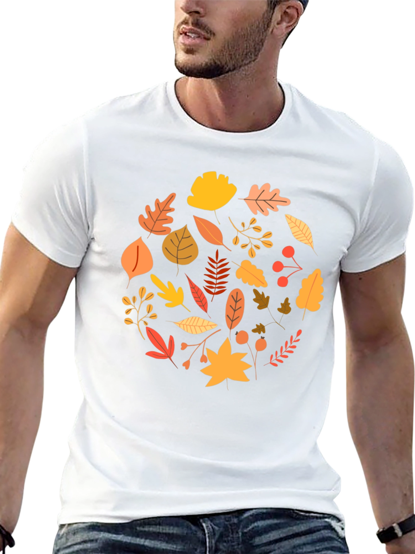 Autumn Leaves Graphic Tee - Black