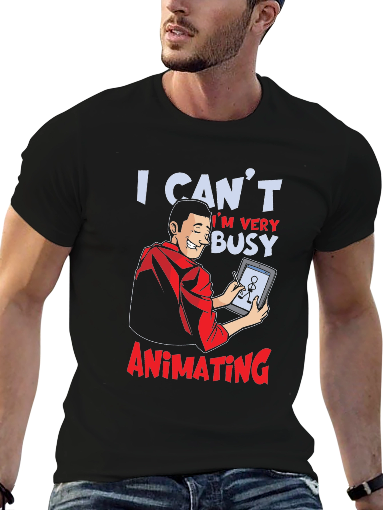 I Cant Im Very Busy Animating Graphic T-Shirt