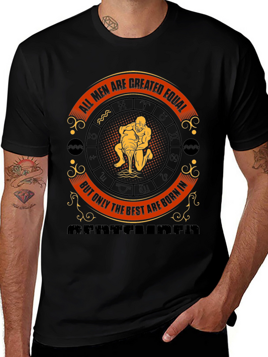 Aquarius T-Shirt: Best Men Born in September Zodiac Tee
